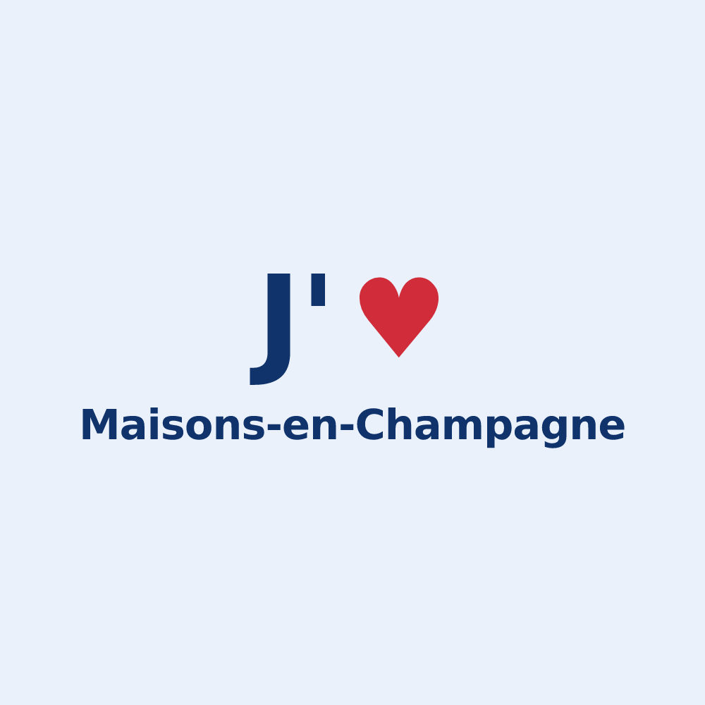 Sticker personnalisé Maisons-en-Champagne — design J'aime Maisons-en-Champagne
