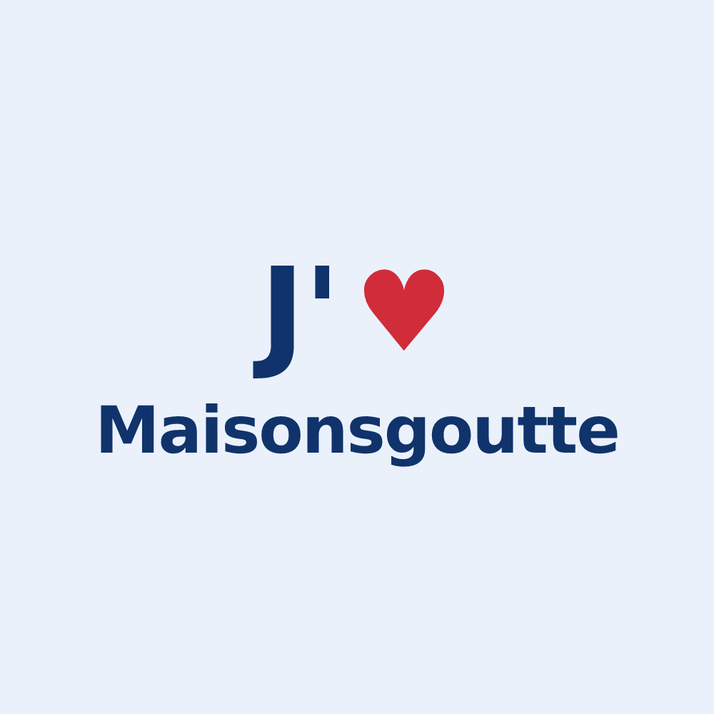 Sticker personnalisé Maisonsgoutte — design J'aime Maisonsgoutte