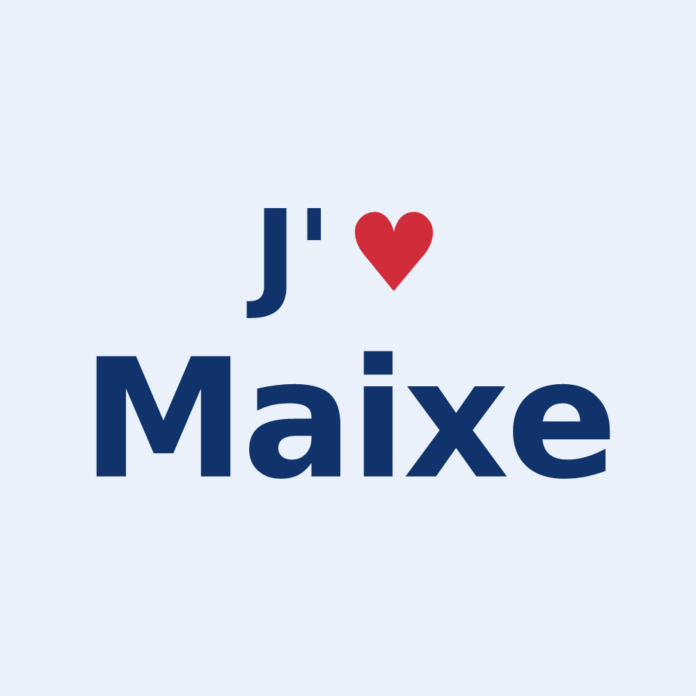 Sticker personnalisé Maixe — design J'aime Maixe