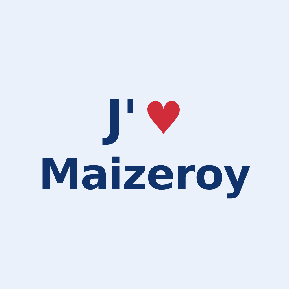 Sticker personnalisé Maizeroy — design J'aime Maizeroy