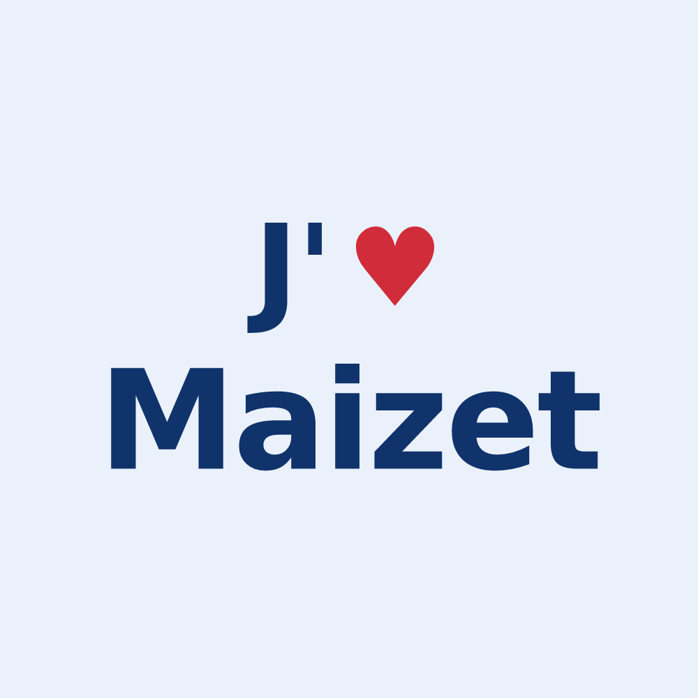 Sticker personnalisé Maizet — design J'aime Maizet