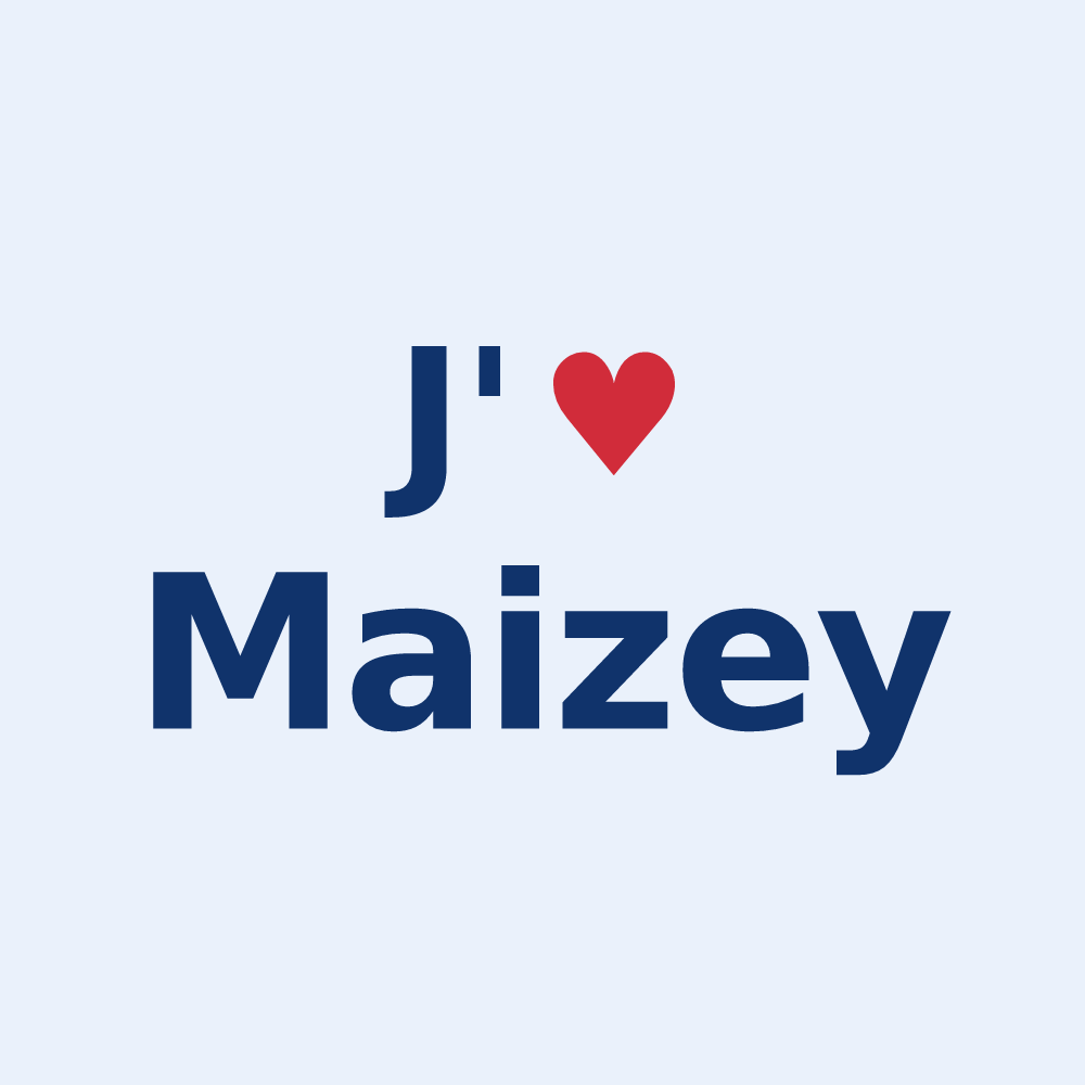 Sticker personnalisé Maizey — design J'aime Maizey