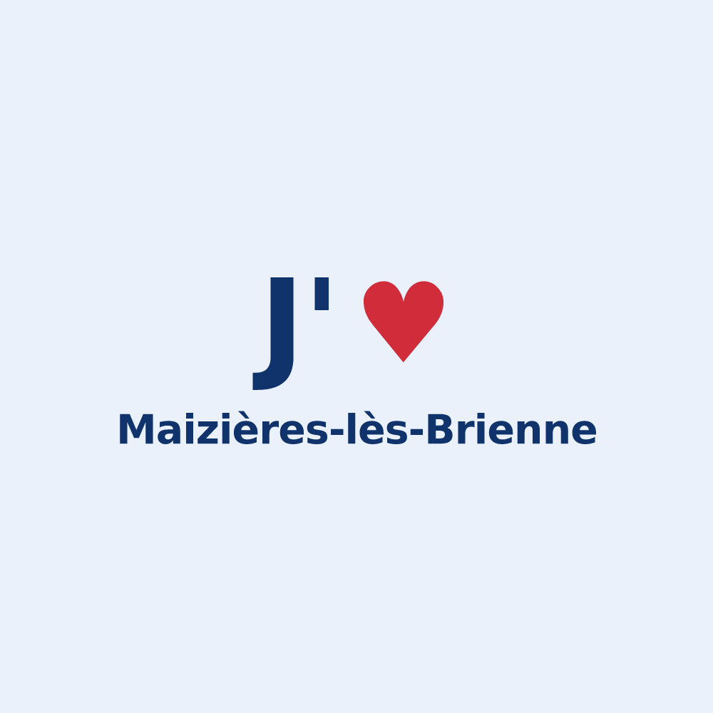 Sticker personnalisé Maizières-lès-Brienne — design J'aime Maizières-lès-Brienne