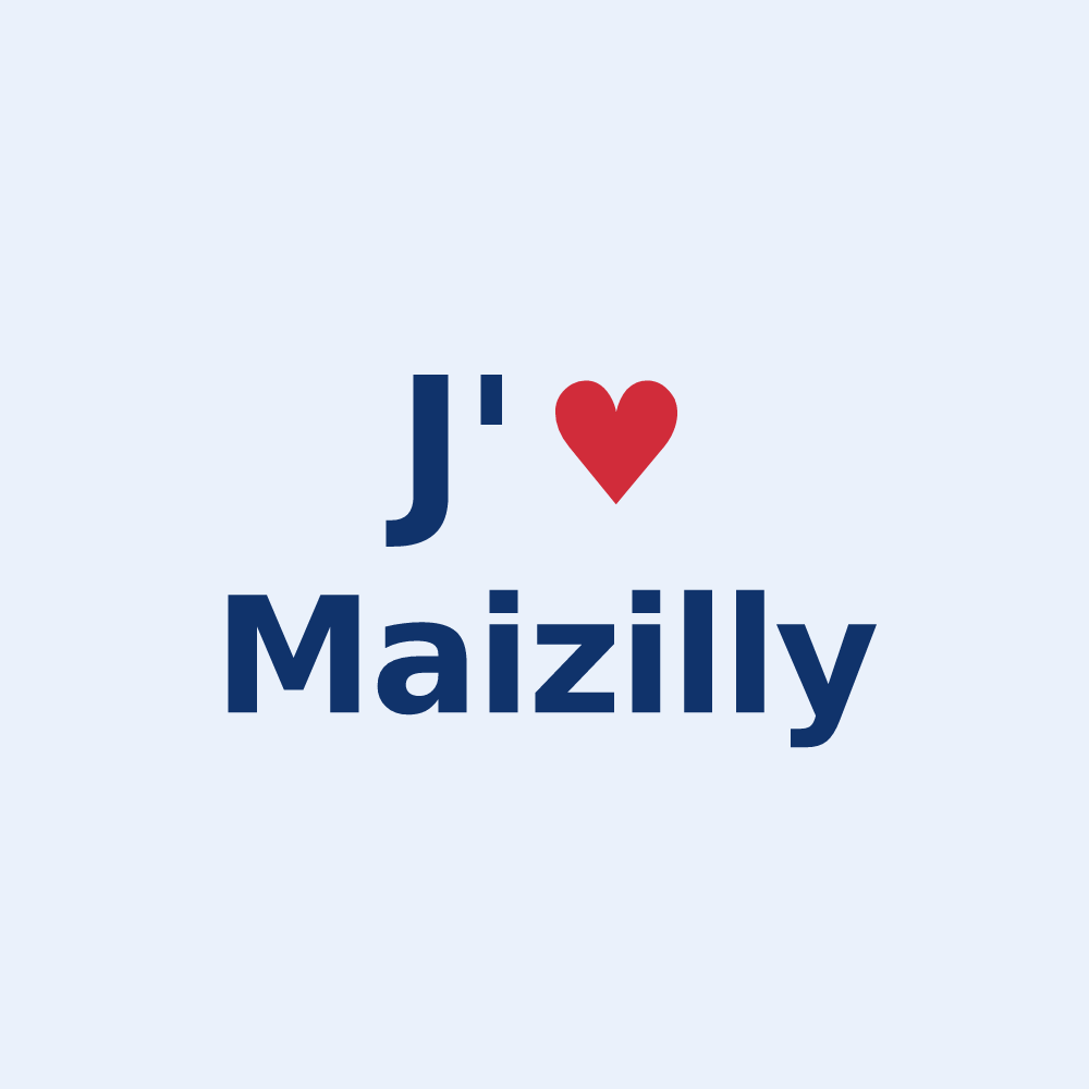 Sticker personnalisé Maizilly — design J'aime Maizilly