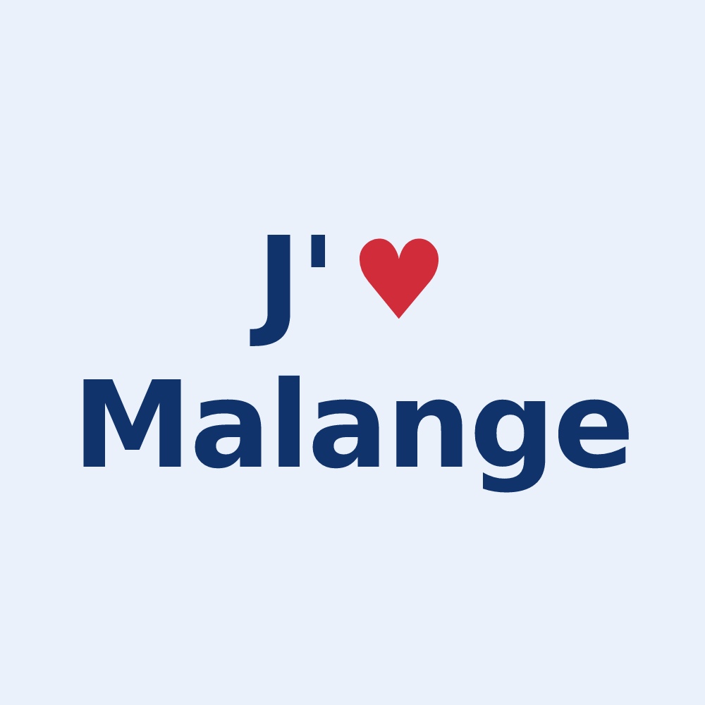 Sticker personnalisé Malange — design J'aime Malange