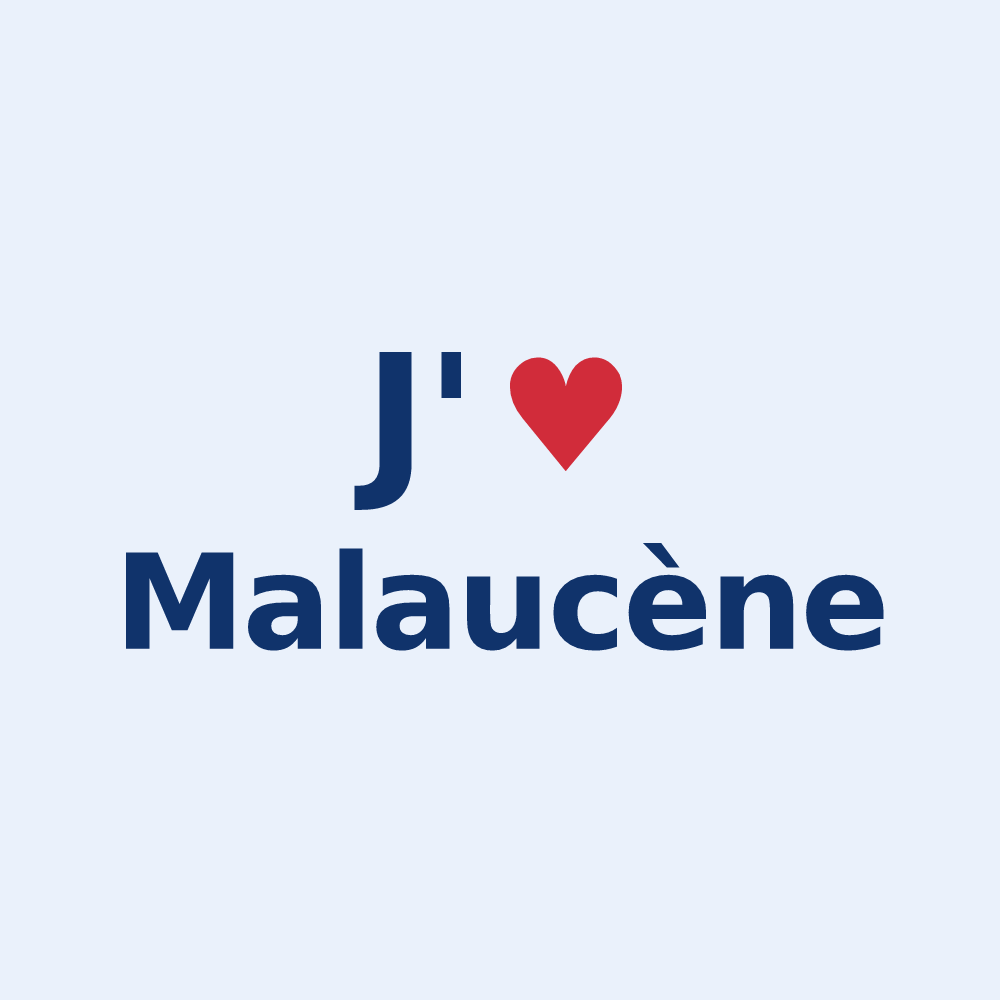 Sticker personnalisé Malaucène — design J'aime Malaucène