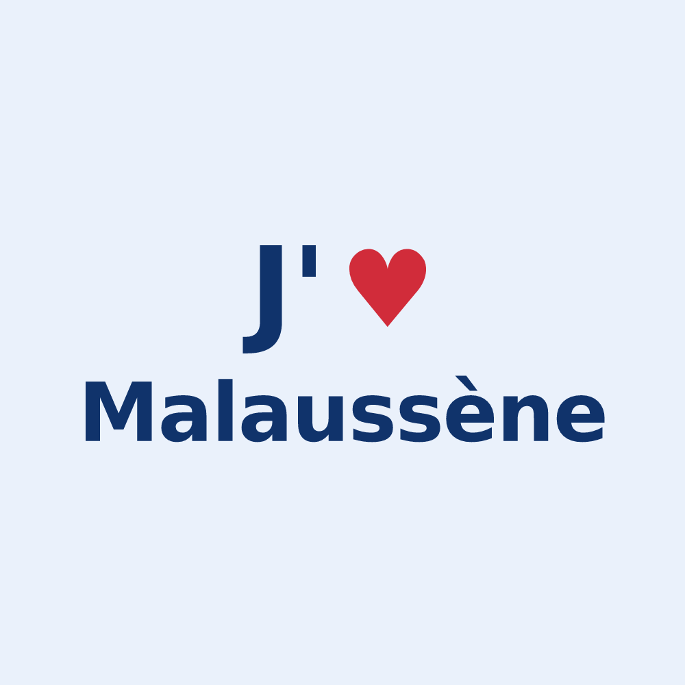Sticker personnalisé Malaussène — design J'aime Malaussène