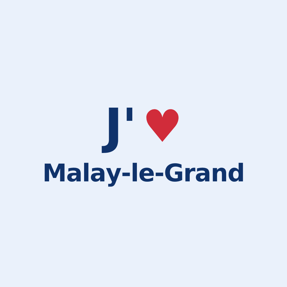 Sticker personnalisé Malay-le-Grand — design J'aime Malay-le-Grand
