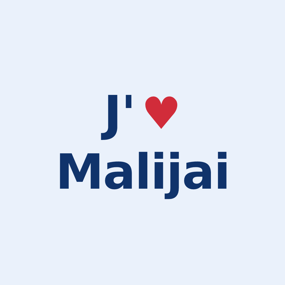 Sticker personnalisé Malijai — design J'aime Malijai