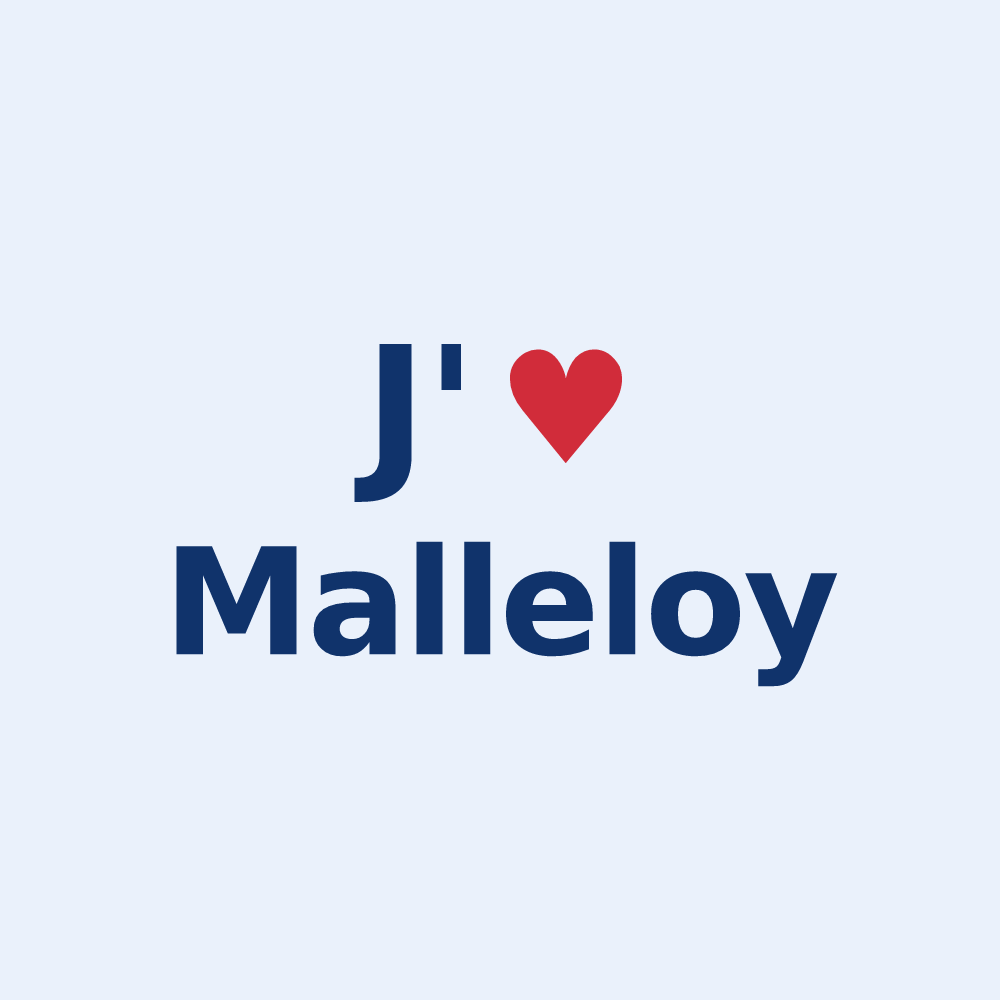 Sticker personnalisé Malleloy — design J'aime Malleloy