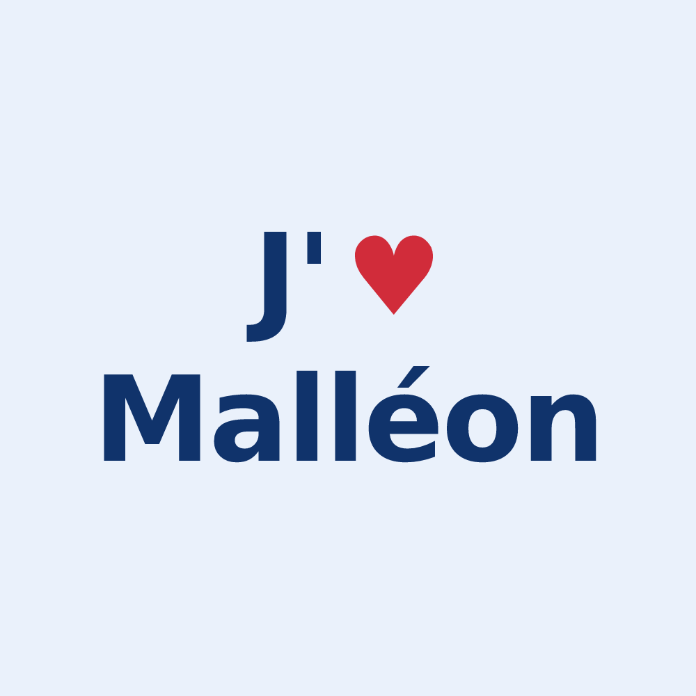Sticker personnalisé Malléon — design J'aime Malléon