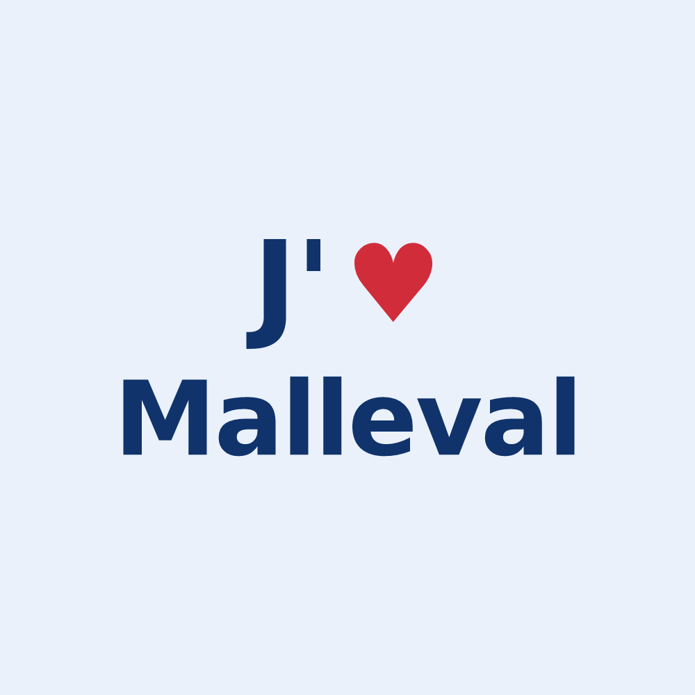 Sticker personnalisé Malleval — design J'aime Malleval