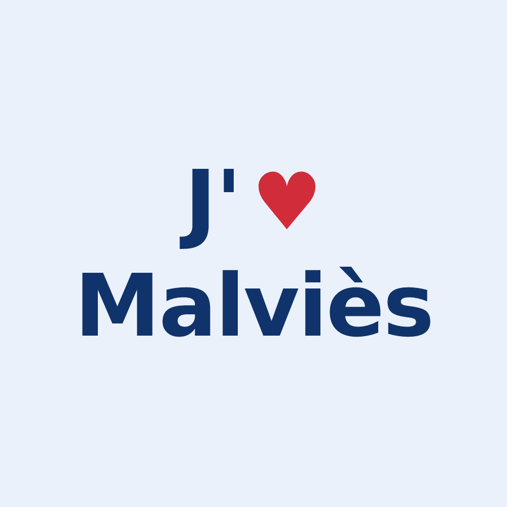 Sticker personnalisé Malviès — design J'aime Malviès