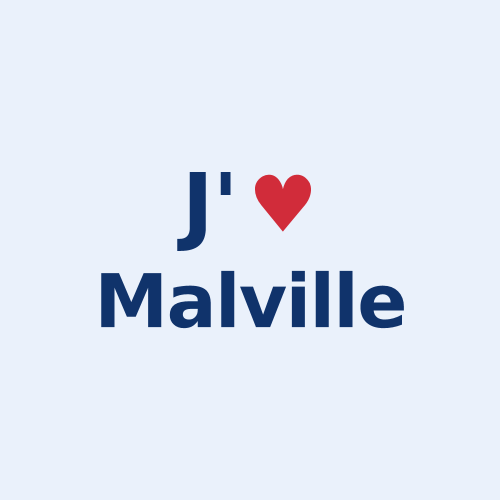 Sticker personnalisé Malville — design J'aime Malville