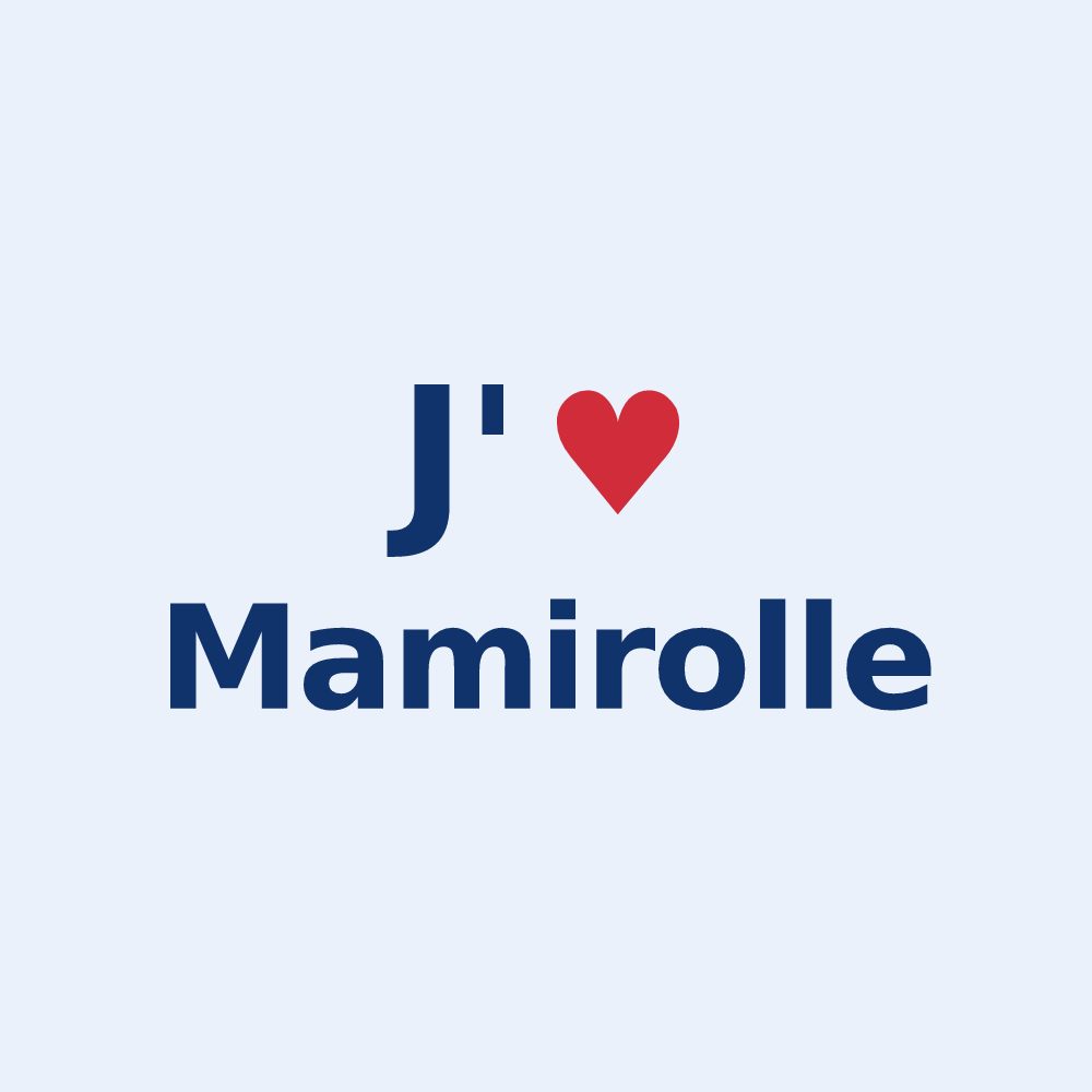 Sticker personnalisé Mamirolle — design J'aime Mamirolle