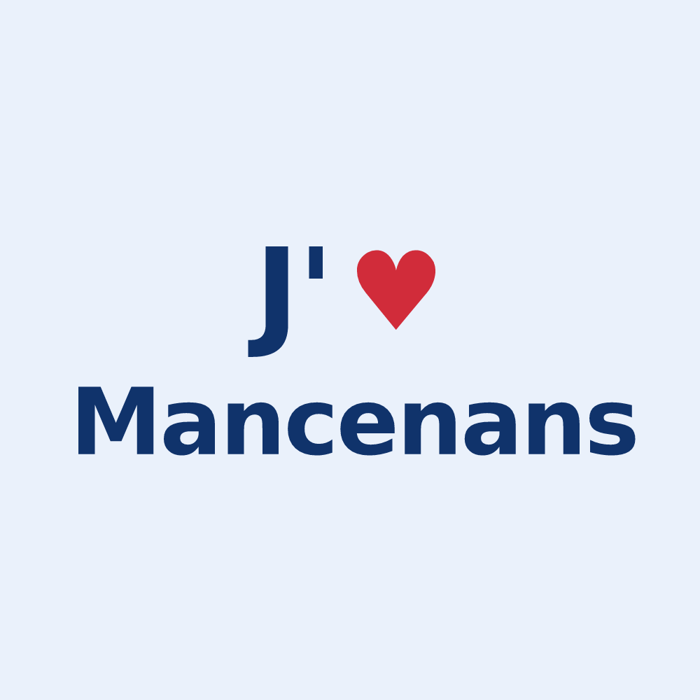 Sticker personnalisé Mancenans — design J'aime Mancenans