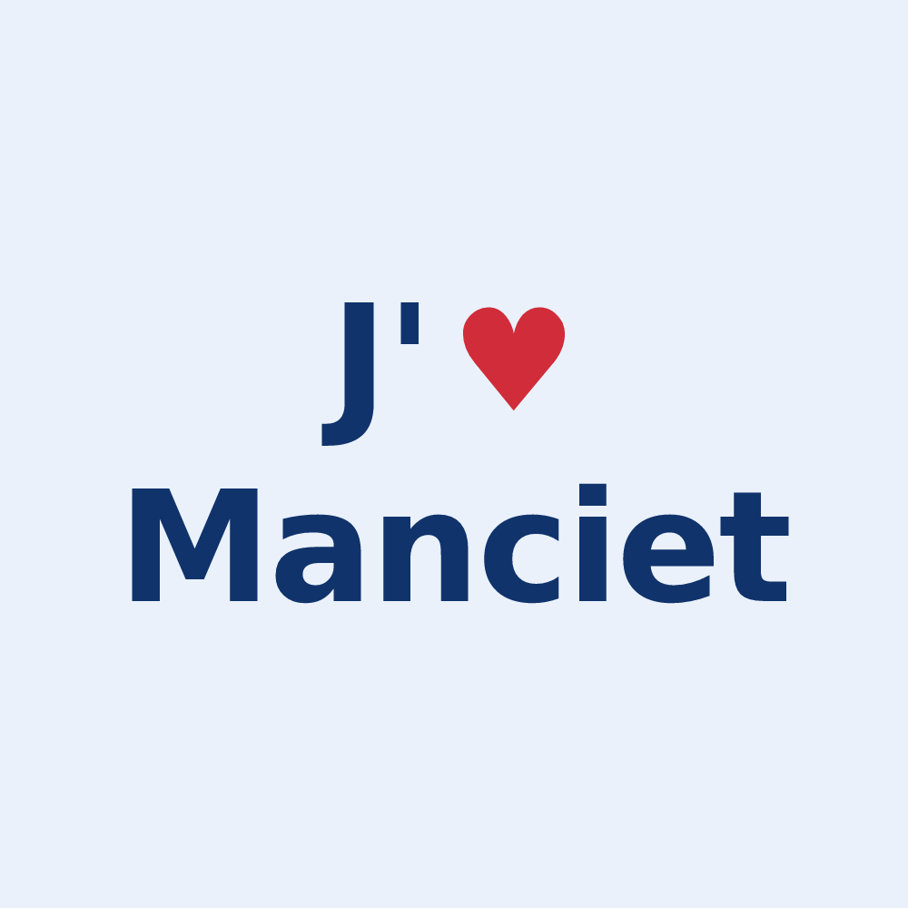 Sticker personnalisé Manciet — design J'aime Manciet