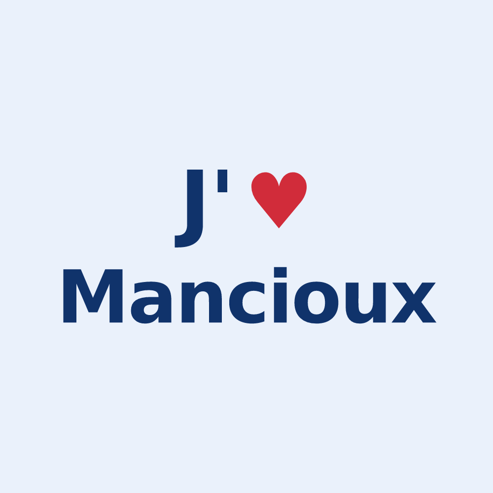 Sticker personnalisé Mancioux — design J'aime Mancioux