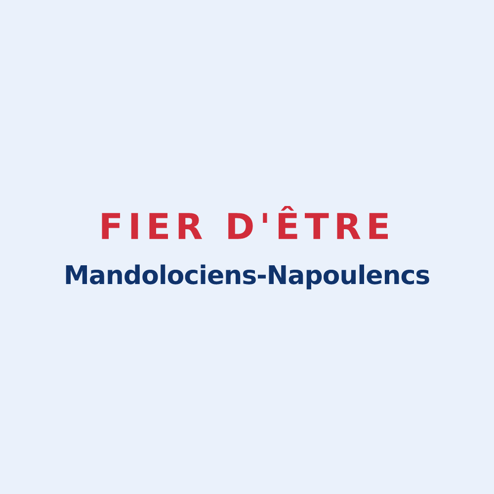 Sticker « Fier d'être Mandolociens-Napoulencs » — design pour Mandelieu-la-Napoule