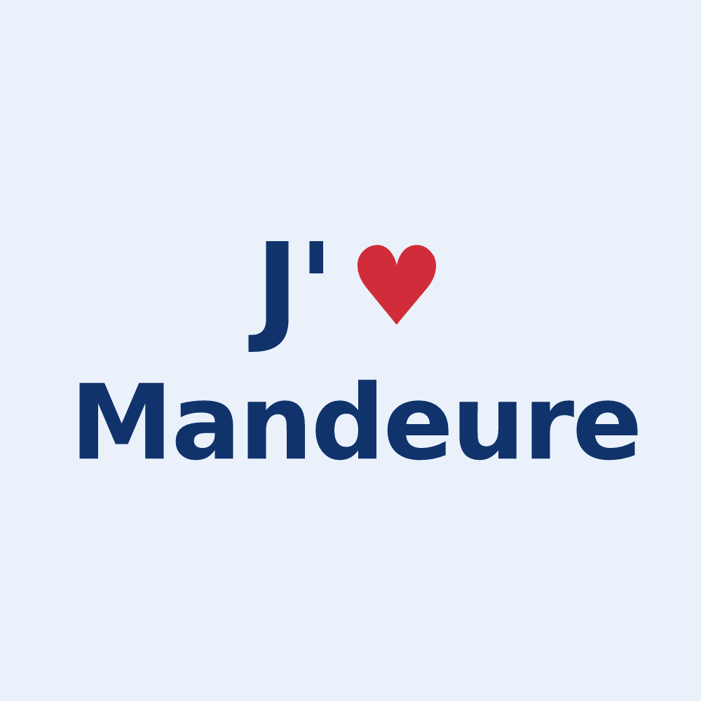 Sticker personnalisé Mandeure — design J'aime Mandeure