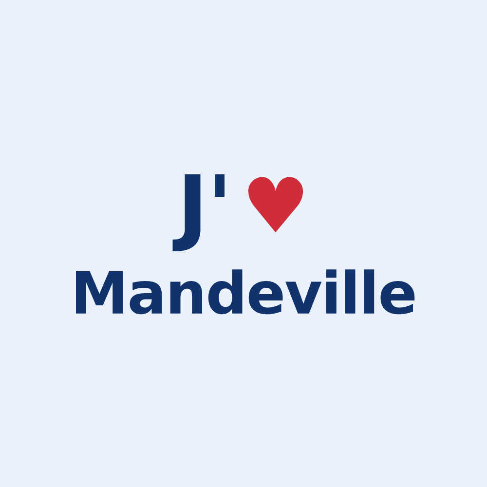 Sticker personnalisé Mandeville — design J'aime Mandeville