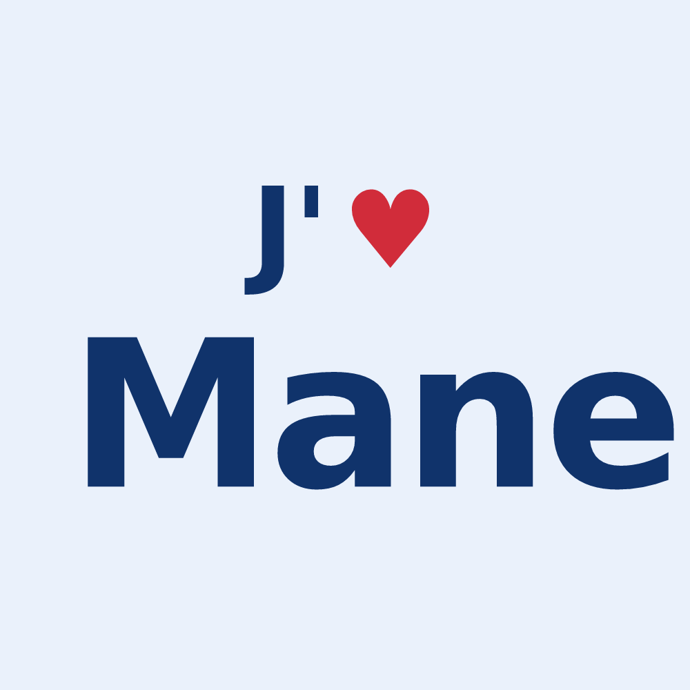 Sticker personnalisé Mane — design J'aime Mane