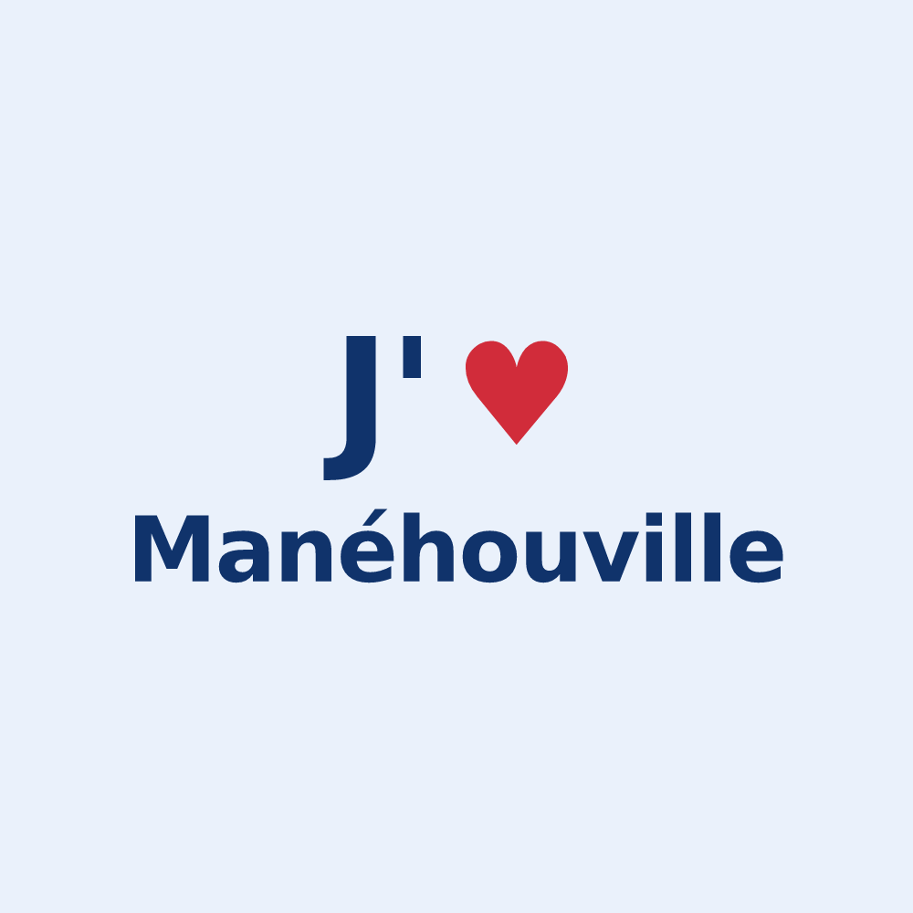 Sticker personnalisé Manéhouville — design J'aime Manéhouville
