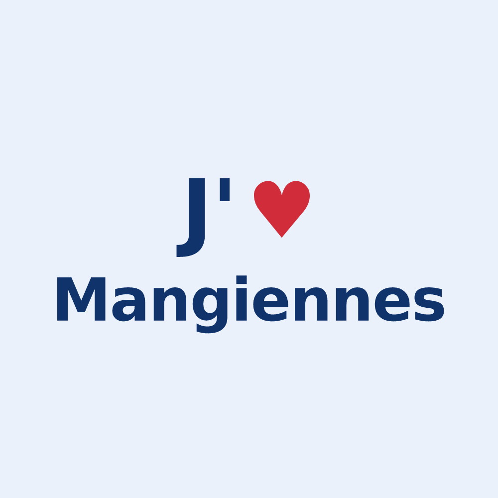 Sticker personnalisé Mangiennes — design J'aime Mangiennes
