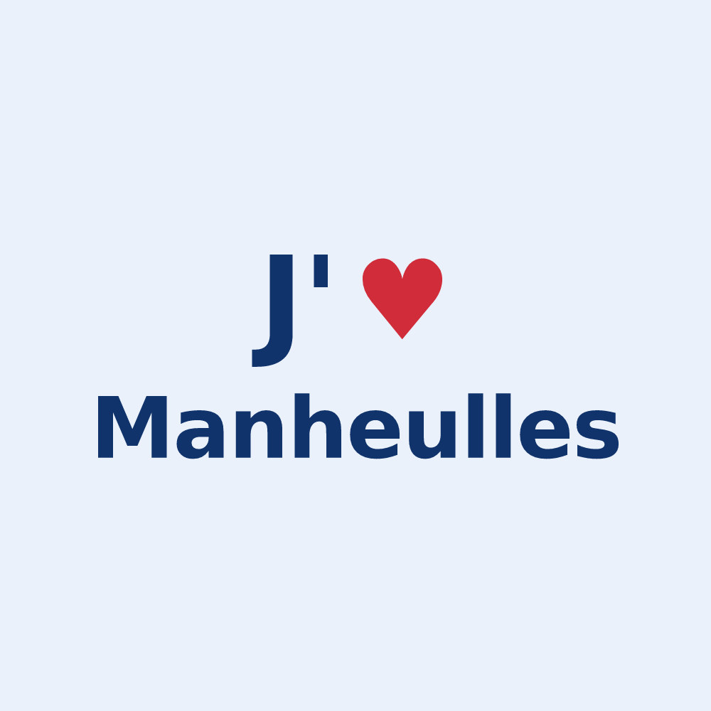 Sticker personnalisé Manheulles — design J'aime Manheulles