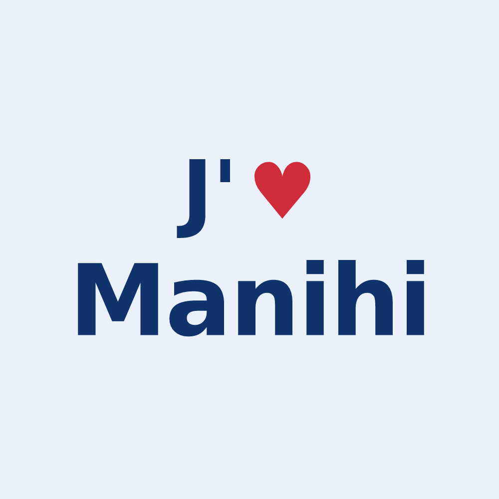 Sticker personnalisé Manihi — design J'aime Manihi