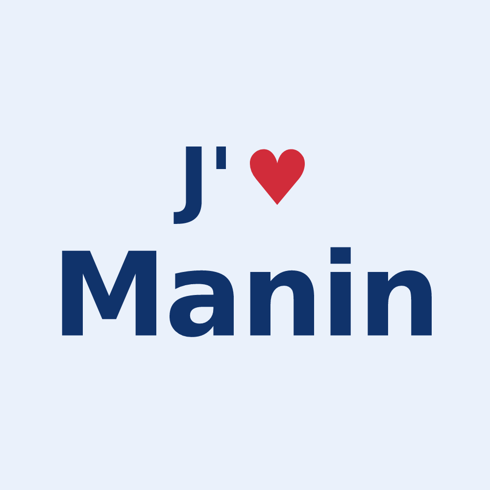 Sticker personnalisé Manin — design J'aime Manin