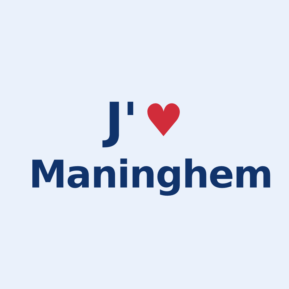 Sticker personnalisé Maninghem — design J'aime Maninghem
