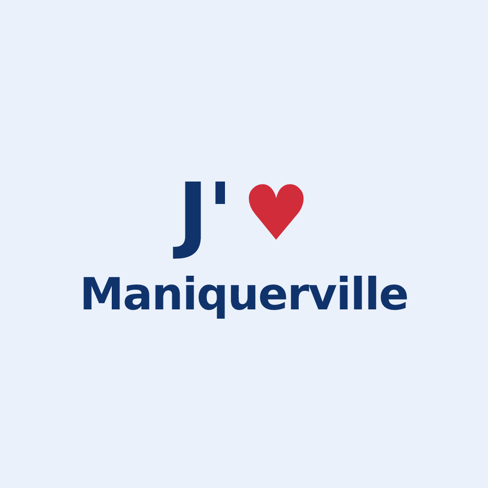 Sticker personnalisé Maniquerville — design J'aime Maniquerville