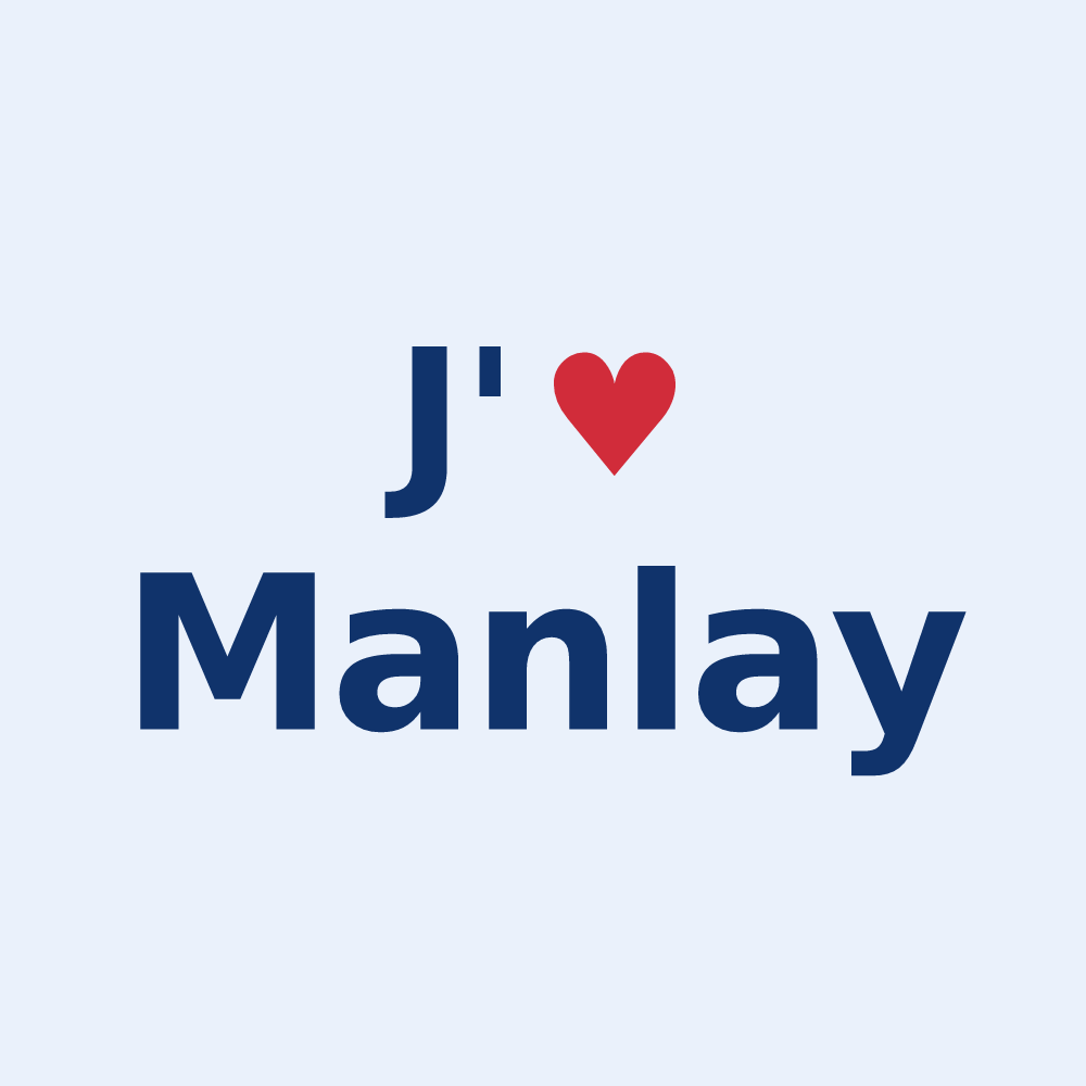 Sticker personnalisé Manlay — design J'aime Manlay