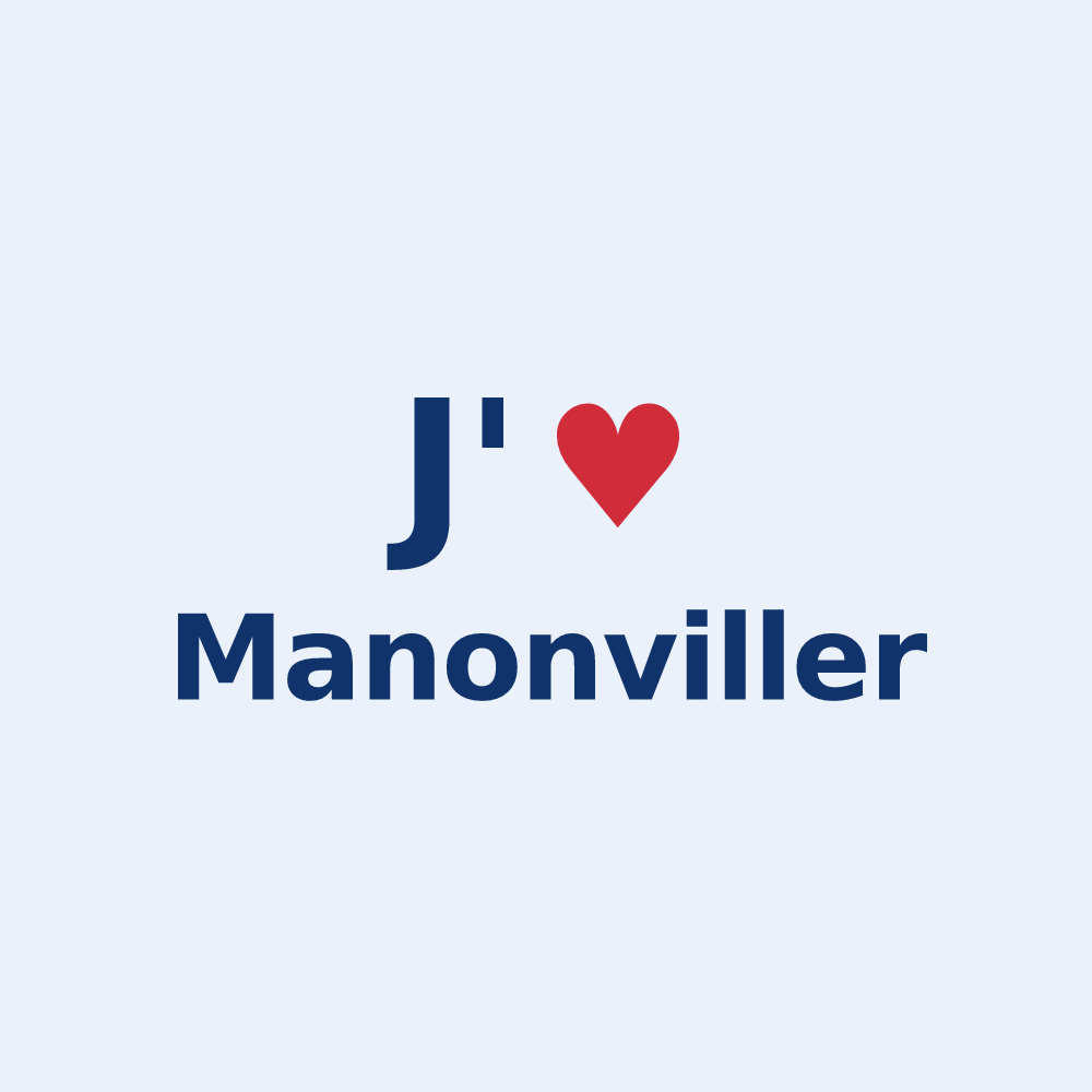 Sticker personnalisé Manonviller — design J'aime Manonviller