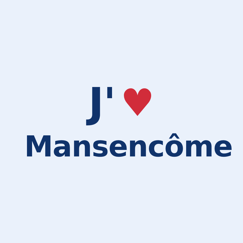 Sticker personnalisé Mansencôme — design J'aime Mansencôme