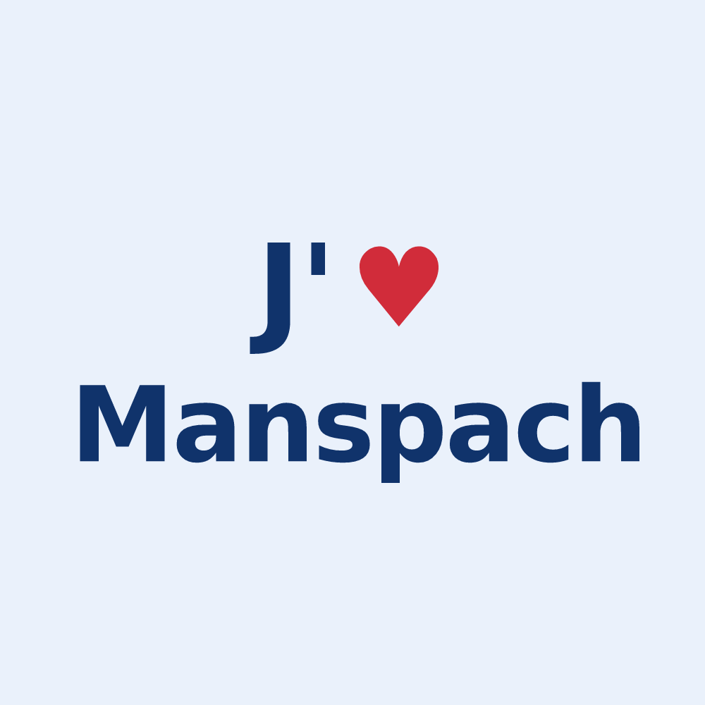 Sticker personnalisé Manspach — design J'aime Manspach