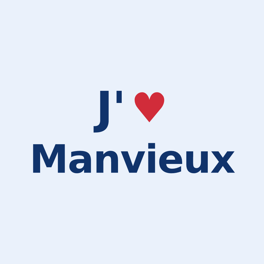 Sticker personnalisé Manvieux — design J'aime Manvieux