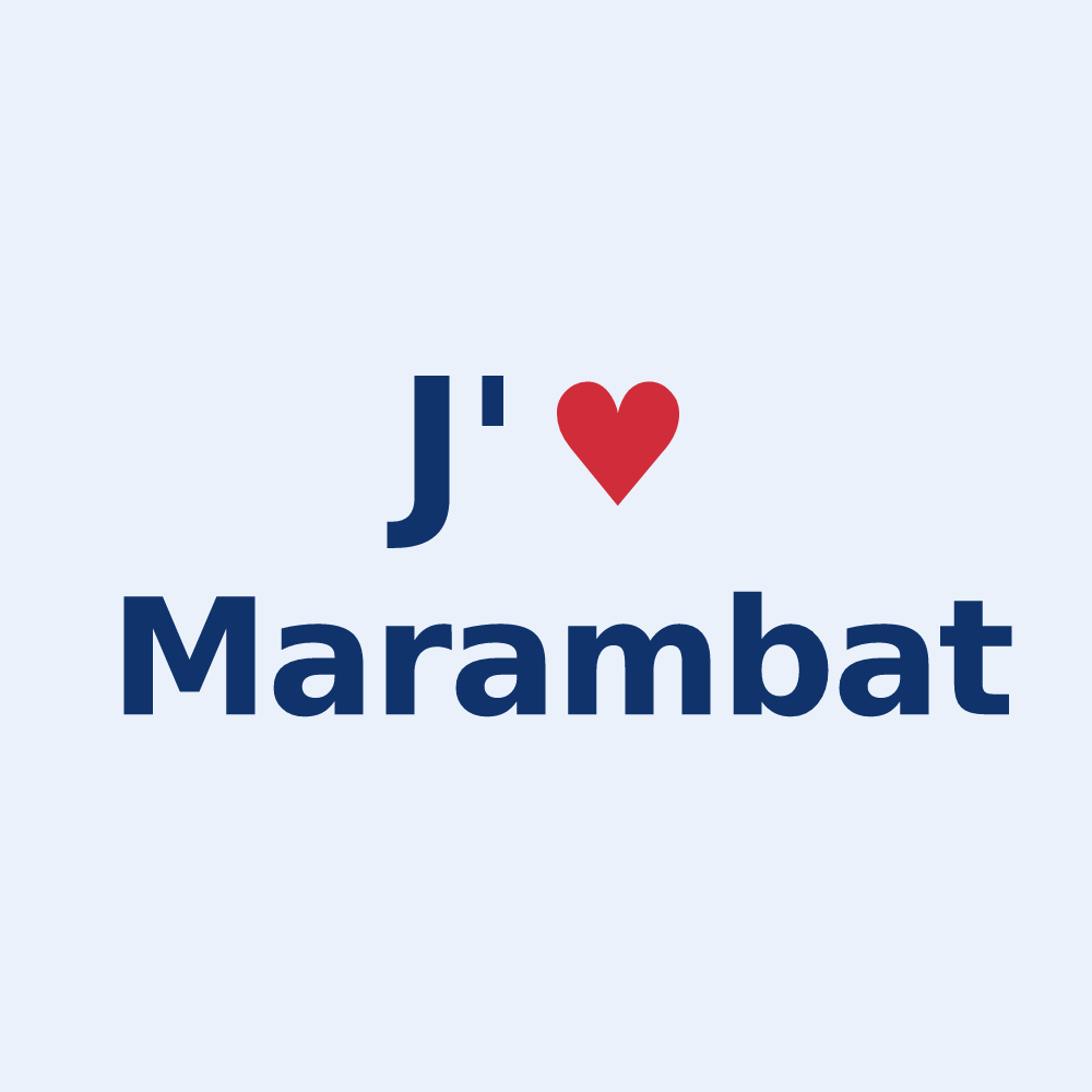 Sticker personnalisé Marambat — design J'aime Marambat