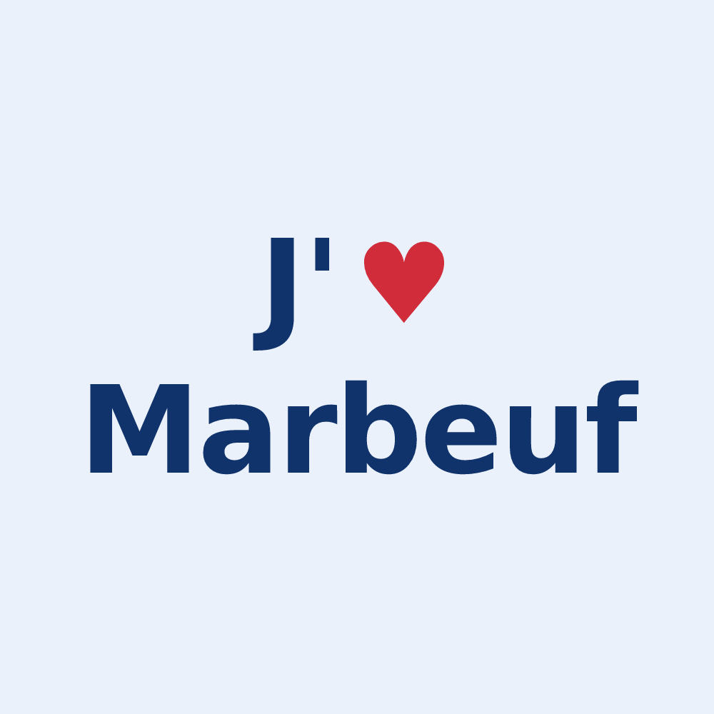 Sticker personnalisé Marbeuf — design J'aime Marbeuf
