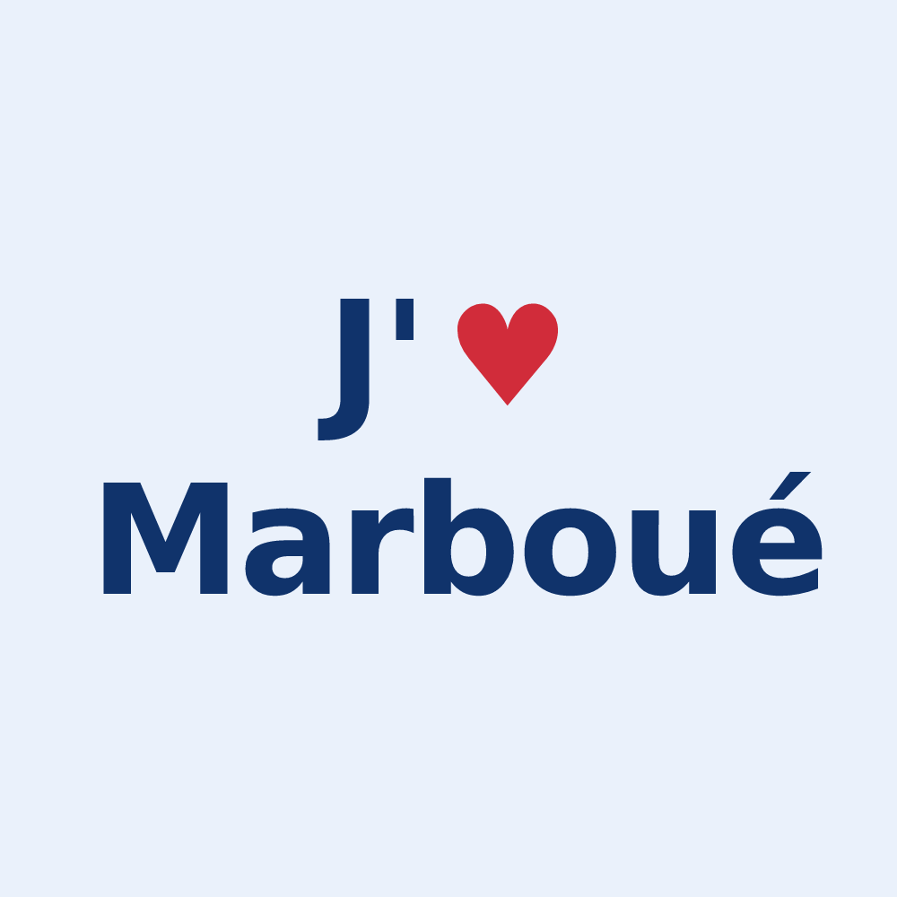 Sticker personnalisé Marboué — design J'aime Marboué