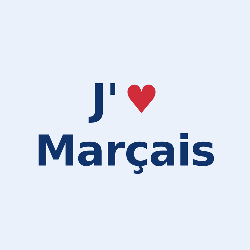 Sticker personnalisé Marçais — design J'aime Marçais