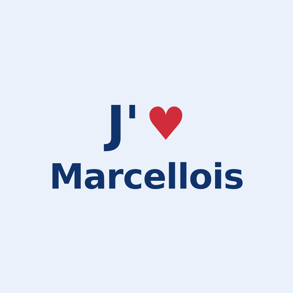 Sticker personnalisé Marcellois — design J'aime Marcellois