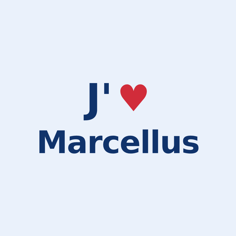 Sticker personnalisé Marcellus — design J'aime Marcellus