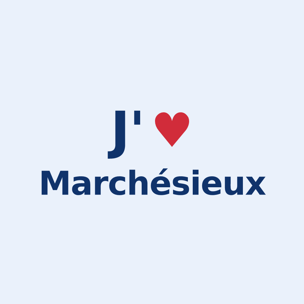 Sticker personnalisé Marchésieux — design J'aime Marchésieux