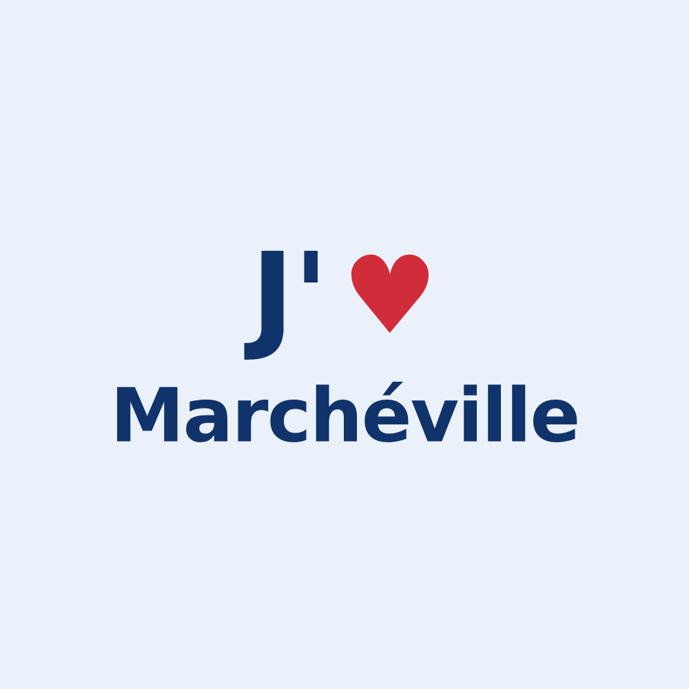 Sticker personnalisé Marchéville — design J'aime Marchéville