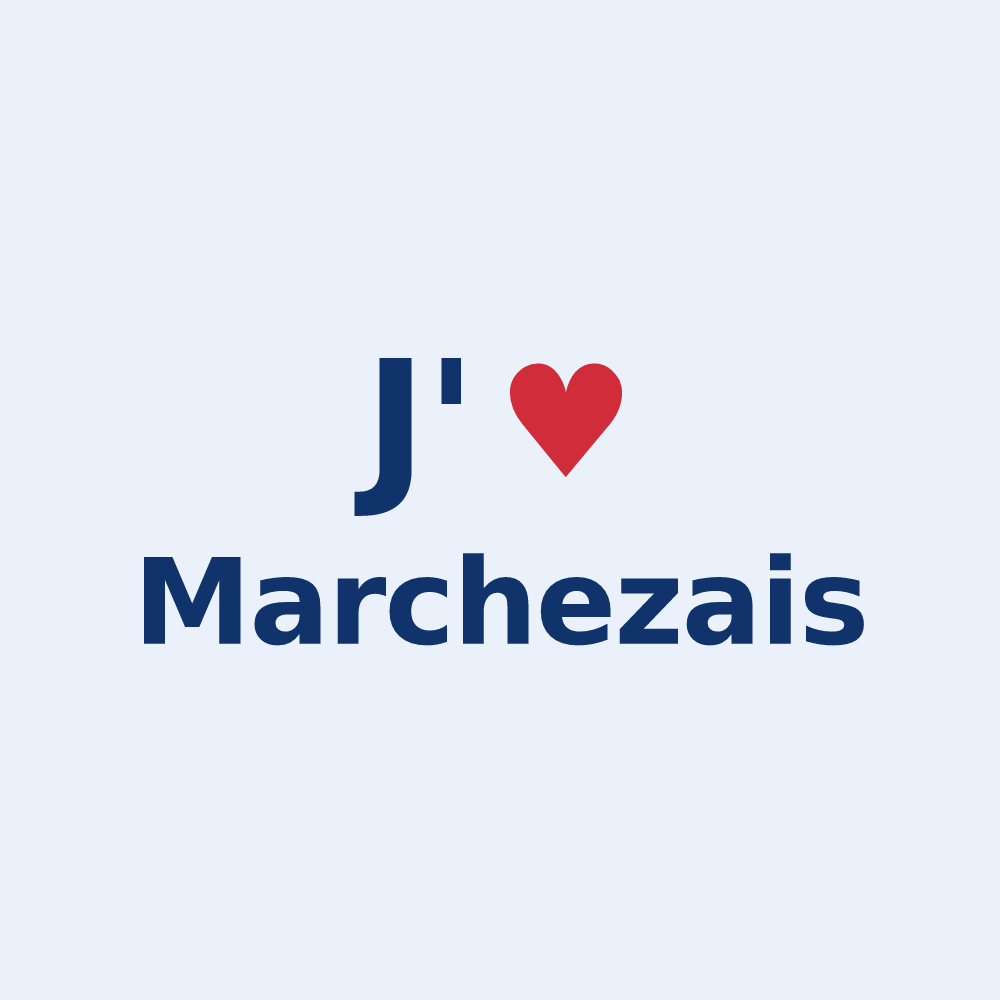 Sticker personnalisé Marchezais — design J'aime Marchezais