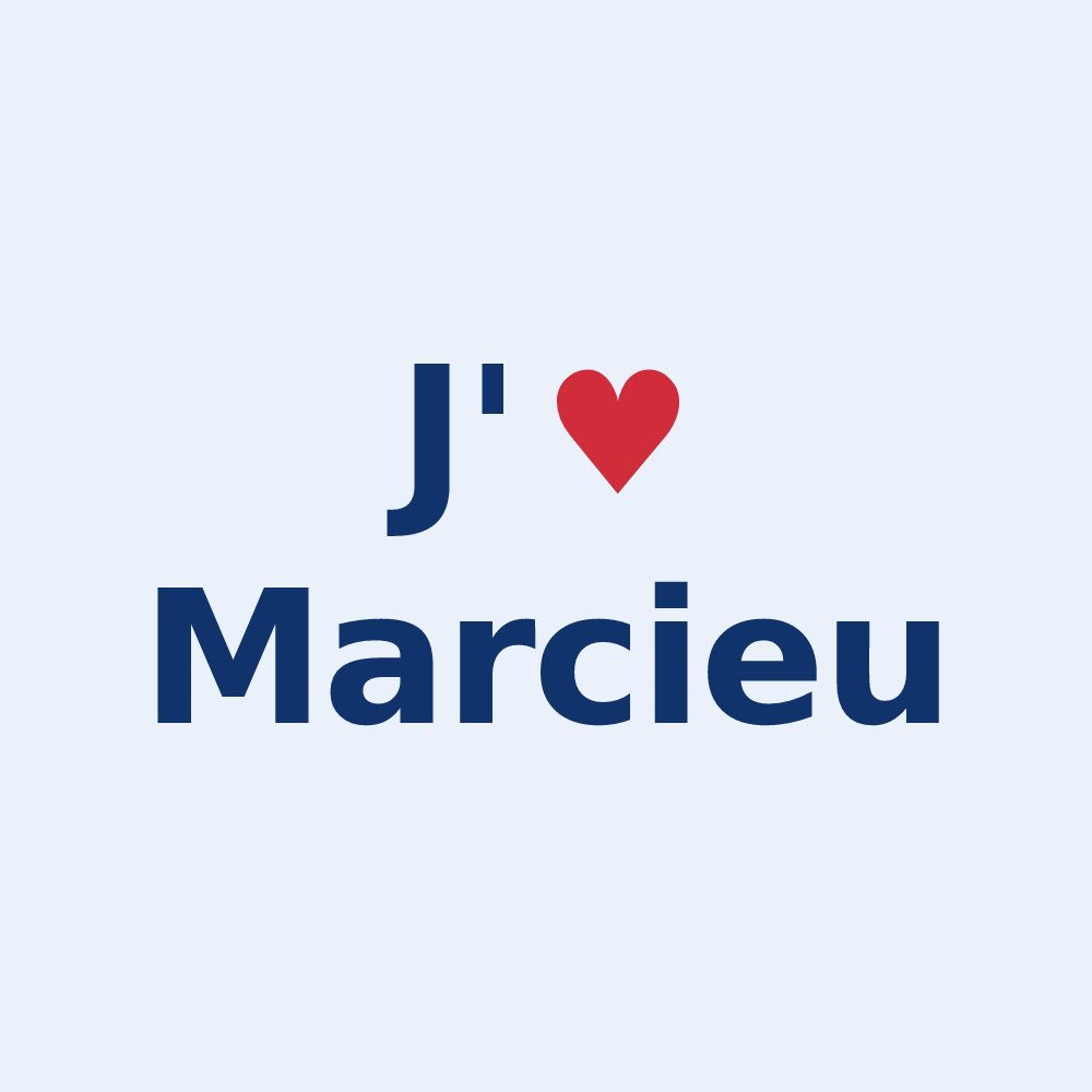Sticker personnalisé Marcieu — design J'aime Marcieu