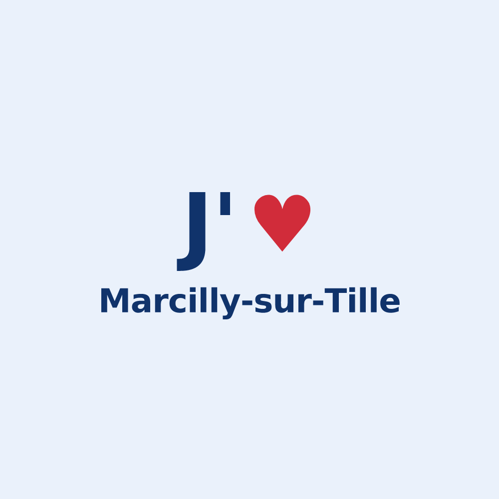 Sticker personnalisé Marcilly-sur-Tille — design J'aime Marcilly-sur-Tille