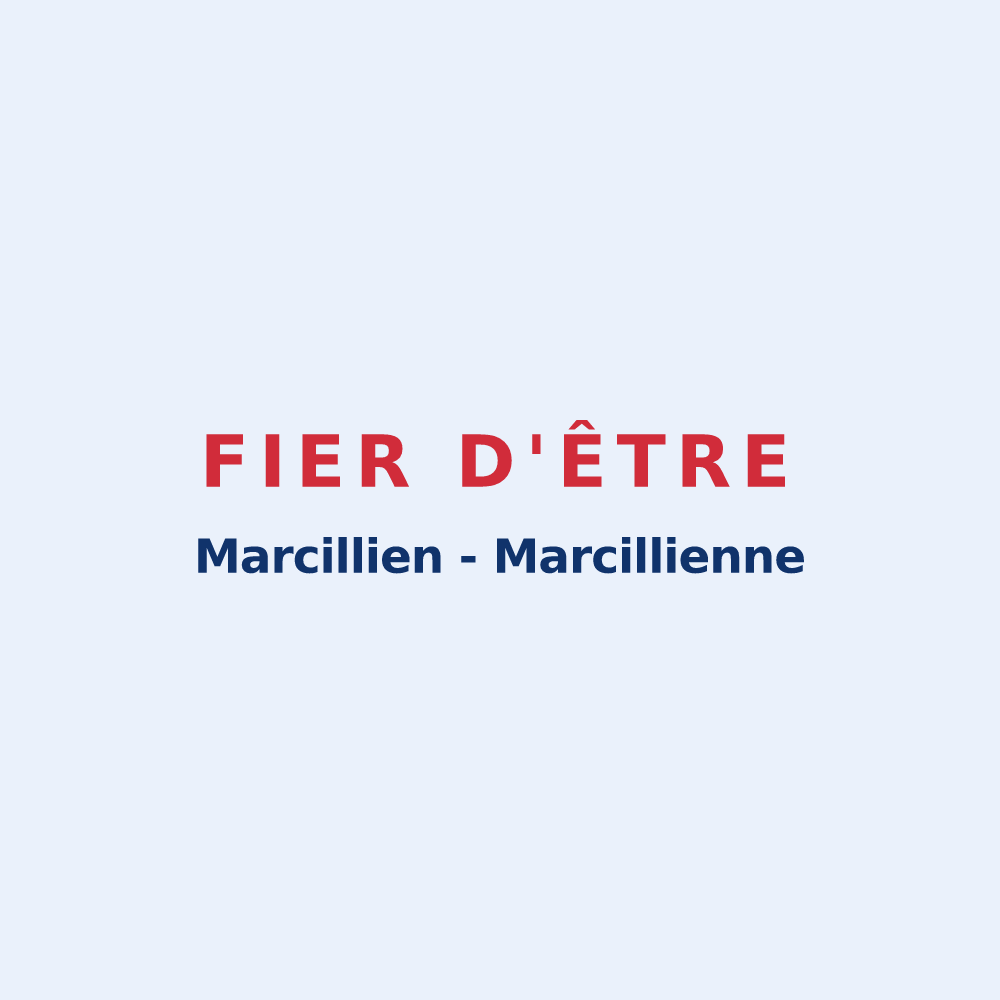 Sticker « Fier d'être Marcillien - Marcillienne » — design pour Marcilly-sur-Tille